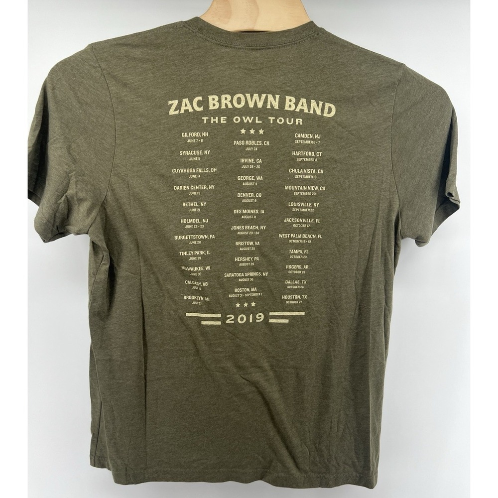 Zac Brown Band The Owl Tour 2019 T Shirt Mens XL Double Sided Country Americana - Picture 4 of 5